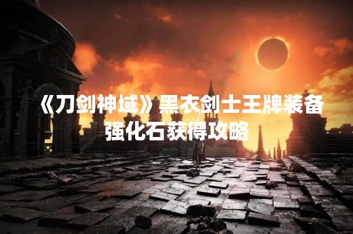 《刀剑神域》黑衣剑士王牌装备强化石获得攻略