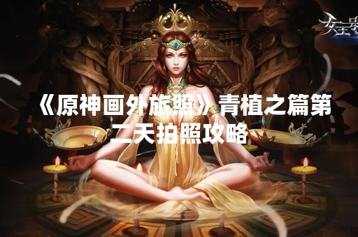 《原神画外旅照》青植之篇第二天拍照攻略