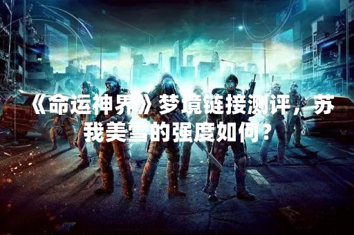 《命运神界》梦境链接测评，苏我美雪的强度如何？