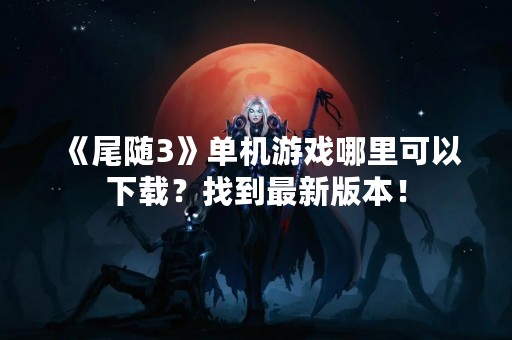 《尾随3》单机游戏哪里可以下载？找到最新版本！