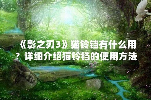 《影之刃3》猫铃铛有什么用？详细介绍猫铃铛的使用方法和效果