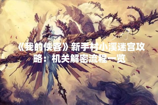 《我的侠客》新手村小溪迷宫攻略：机关解密流程一览