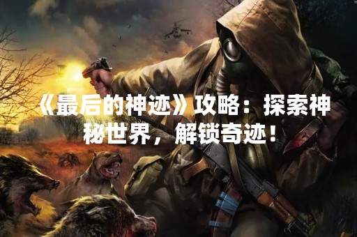 《最后的神迹》攻略：探索神秘世界，解锁奇迹！