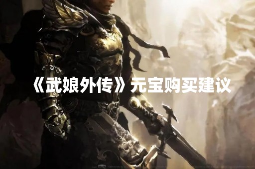 《武娘外传》元宝购买建议