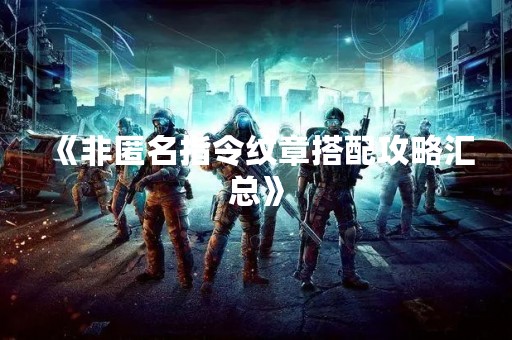 《非匿名指令纹章搭配攻略汇总》