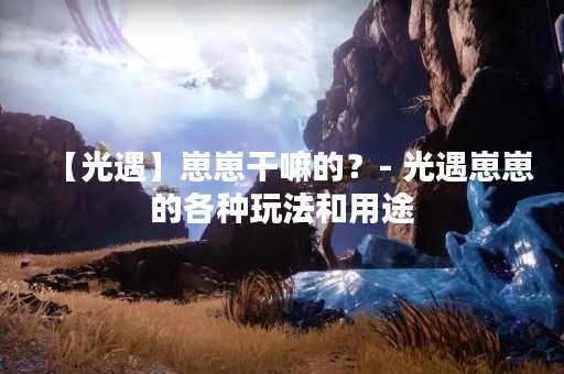 【光遇】崽崽干嘛的？- 光遇崽崽的各种玩法和用途