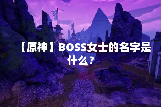 【原神】BOSS女士的名字是什么？