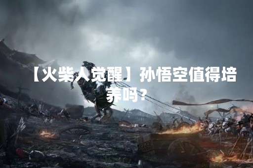 【火柴人觉醒】孙悟空值得培养吗？