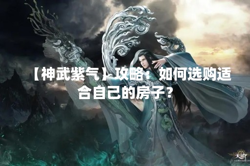 【神武紫气】攻略：如何选购适合自己的房子？