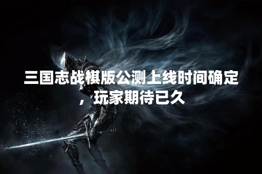 三国志战棋版公测上线时间确定，玩家期待已久