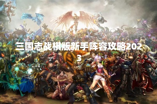 三国志战棋版新手阵容攻略2023