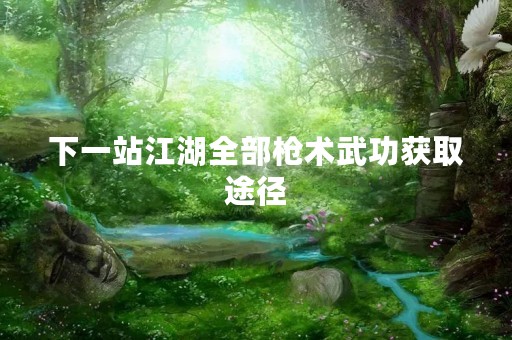 下一站江湖全部枪术武功获取途径