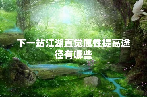 下一站江湖直觉属性提高途径有哪些