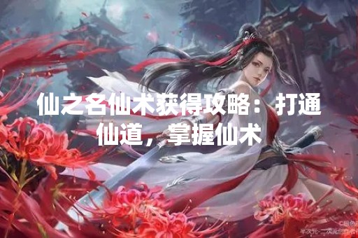 仙之名仙术获得攻略：打通仙道，掌握仙术