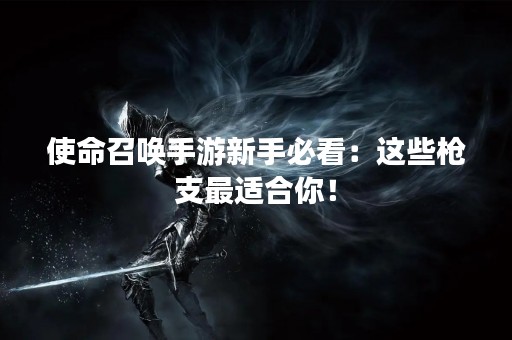 使命召唤手游新手必看：这些枪支最适合你！