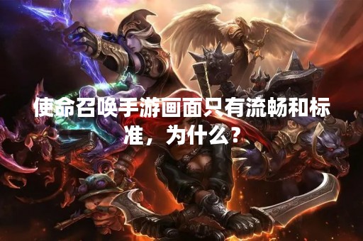 使命召唤手游画面只有流畅和标准，为什么？