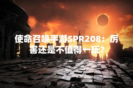 使命召唤手游SPR208：厉害还是不值得一玩？