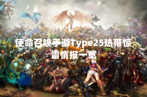 使命召唤手游Type25热带惊雷情报一览