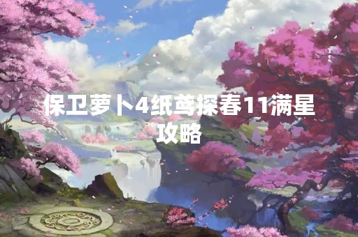 保卫萝卜4纸鸢探春11满星攻略