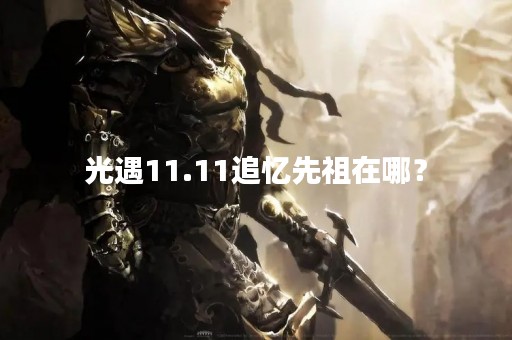 光遇11.11追忆先祖在哪？