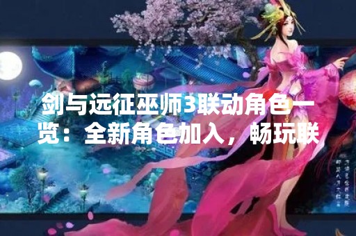 剑与远征巫师3联动角色一览：全新角色加入，畅玩联动世界