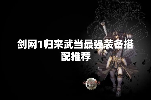 剑网1归来武当最强装备搭配推荐