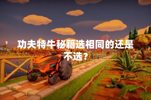 功夫特牛秘籍选相同的还是不选？