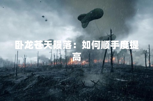 卧龙苍天陨落：如何顺手度提高