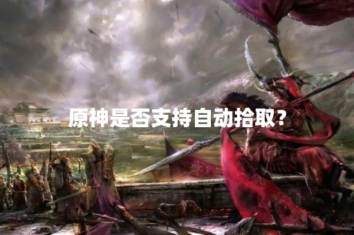 原神是否支持自动拾取？