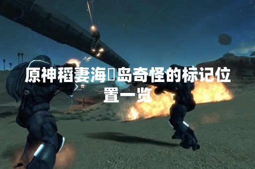 原神稻妻海祇岛奇怪的标记位置一览