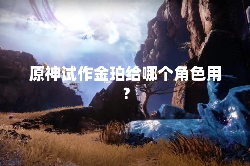 原神试作金珀给哪个角色用？