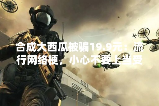 合成大西瓜被骗19.9元：流行网络梗，小心不要上当受骗