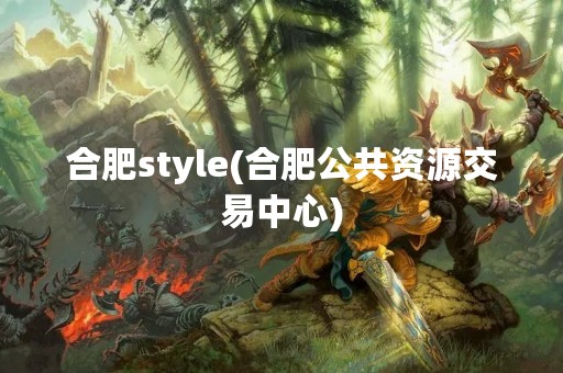 合肥style(合肥公共资源交易中心)