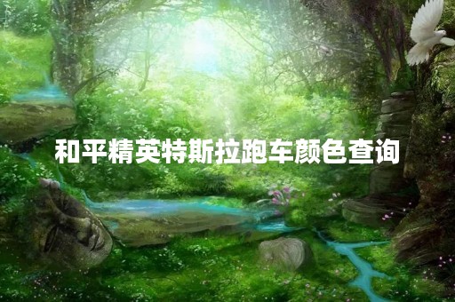 和平精英特斯拉跑车颜色查询