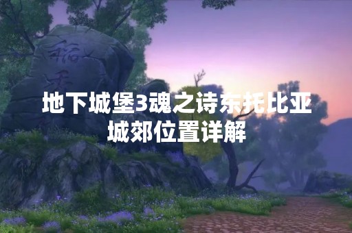 地下城堡3魂之诗东托比亚城郊位置详解