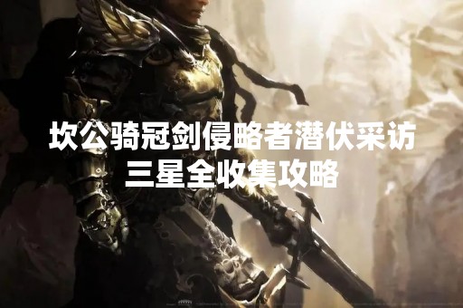 坎公骑冠剑侵略者潜伏采访三星全收集攻略