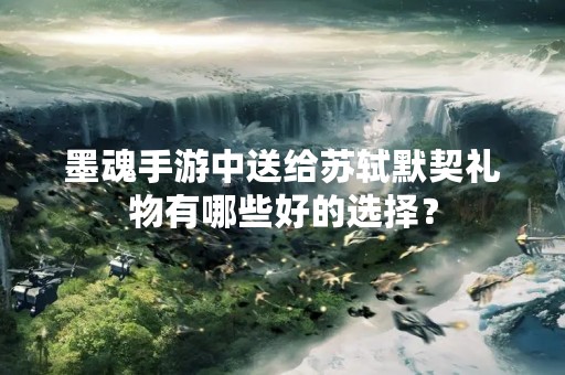 墨魂手游中送给苏轼默契礼物有哪些好的选择？