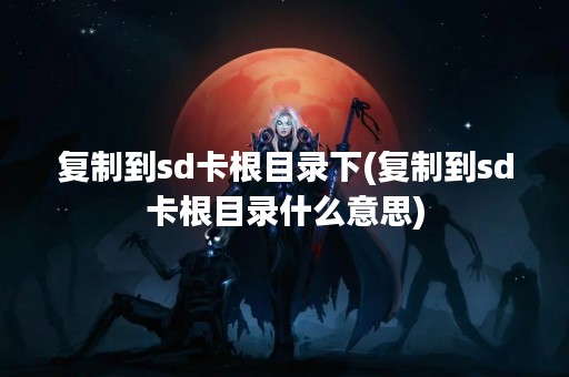**到sd卡根目录下(**到sd卡根目录什么意思)