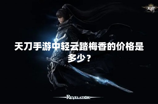 天刀手游中轻云踏梅香的价格是多少？