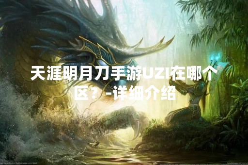 天涯明月刀手游UZI在哪个区？-详细介绍
