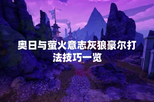 奥日与萤火意志灰狼豪尔打法技巧一览
