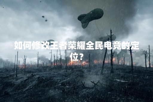 如何修改王者荣耀全民电竞的定位？