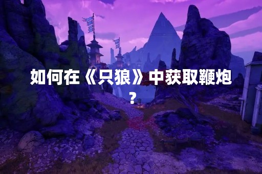 如何在《只狼》中获取鞭炮？