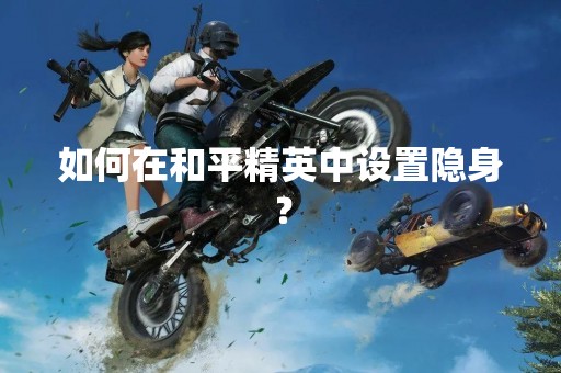 如何在和平精英中设置隐身？