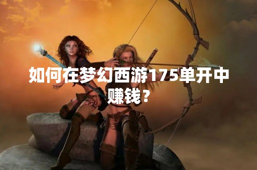 如何在梦幻西游175单开中赚钱？