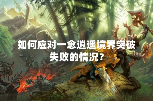 如何应对一念逍遥境界突破失败的情况？