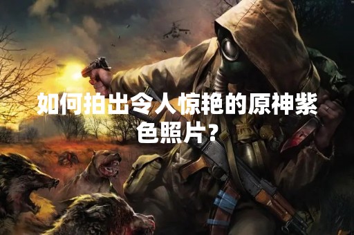 如何拍出令人惊艳的原神紫色照片？