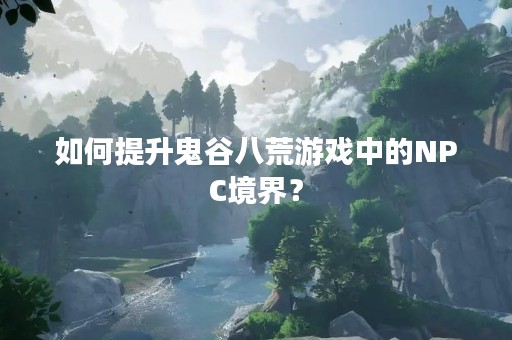 如何提升鬼谷八荒游戏中的NPC境界？