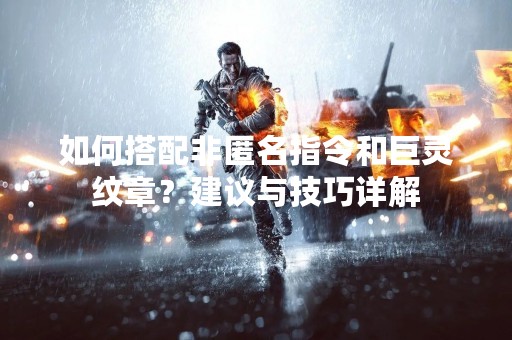 如何搭配非匿名指令和巨灵纹章？建议与技巧详解