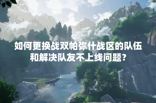 如何更换战双帕弥什战区的队伍和解决队友不上线问题？
